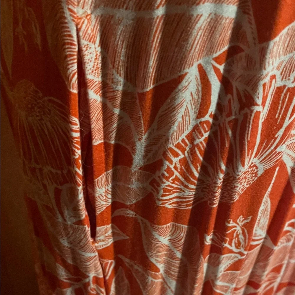 Serra Large Orange and White Floral Maxi Dress - Picture 4 of 6